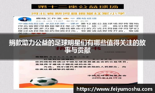 捐款助力公益的足球明星们有哪些值得关注的故事与贡献